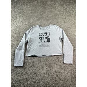 Queen Shirt Womens 1X Plus Gray Black Cropped 1979 Germany Tour Ladies